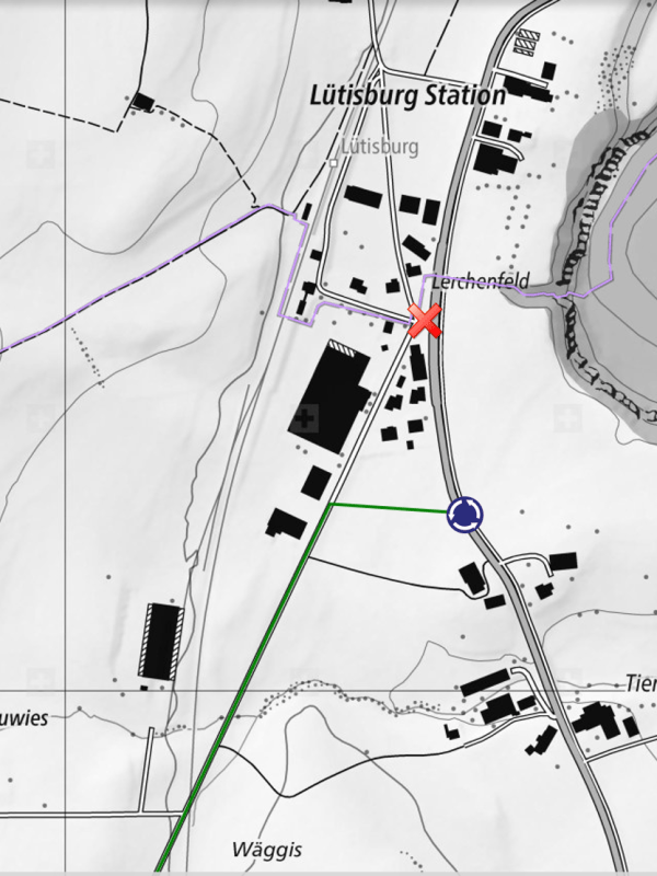 Schweiz | Strasse | H16 | Projekt KEFLAM Massnahmen, Neuer Kreisel in Lütisburg Station&nbsp;Lerchenfeld