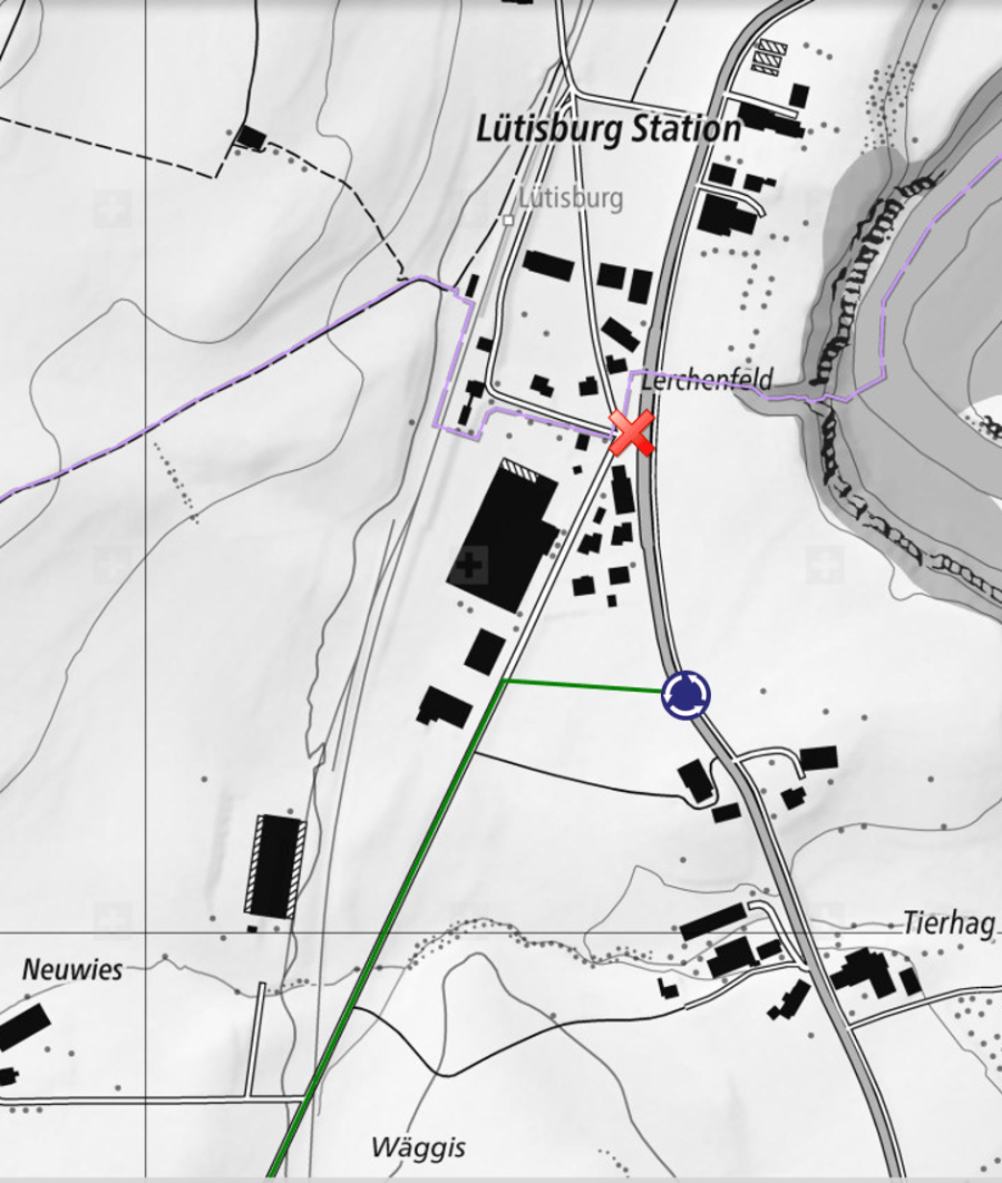 Schweiz | Strasse | H16 | Projekt KEFLAM Massnahmen, Neuer Kreisel in Lütisburg Station&nbsp;Lerchenfeld