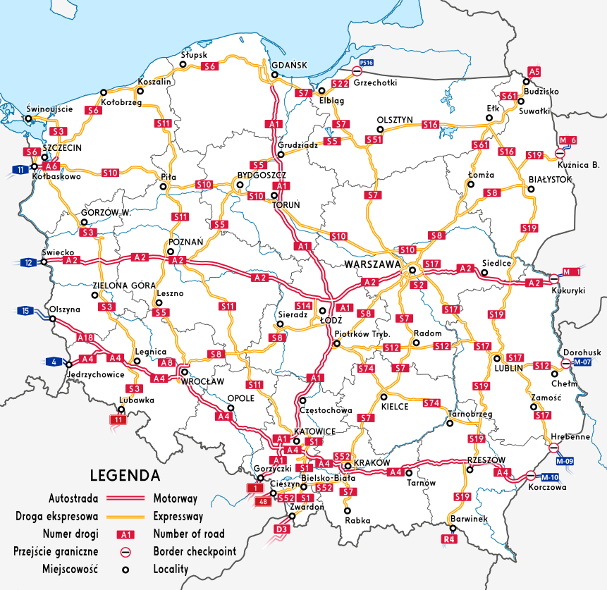 Polensautobahnnetz