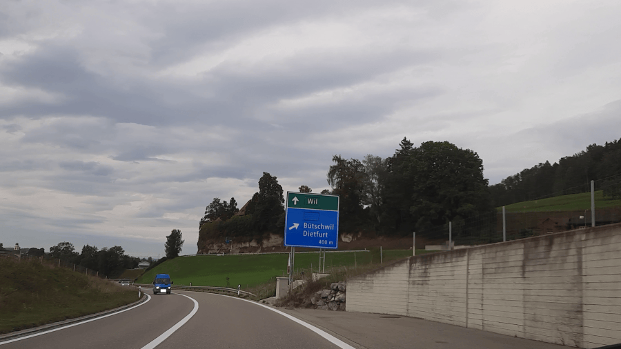 Autostrasse T16 | Anschluss Dietfurt Neudietfurt | Ausfahrt Dietfurt Neudietfurt | Dietfurt Ausfahrt Neudietfurt | Dietfurt Anschluss Neudietfurt | Anschluss Neudietfurt | Ausfahrt Neudietfurt | Ausfahrt Bütschwil | Umfahrung Lichtensteig | Umfahrung Bütschwil
