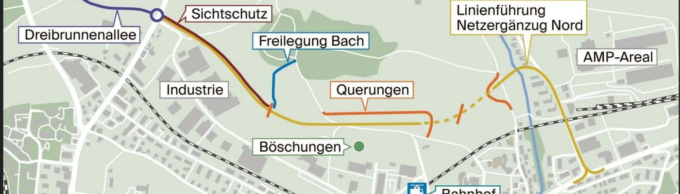 Autostrasse T16 | Umfahrung Bronschhofen | Umfahrung Wil | Ausfahrt Wil West | Dreibrunnenalle | Kreisel Dreibrunnenalle | Dreibrunnenalle Kreisel | Wil West
