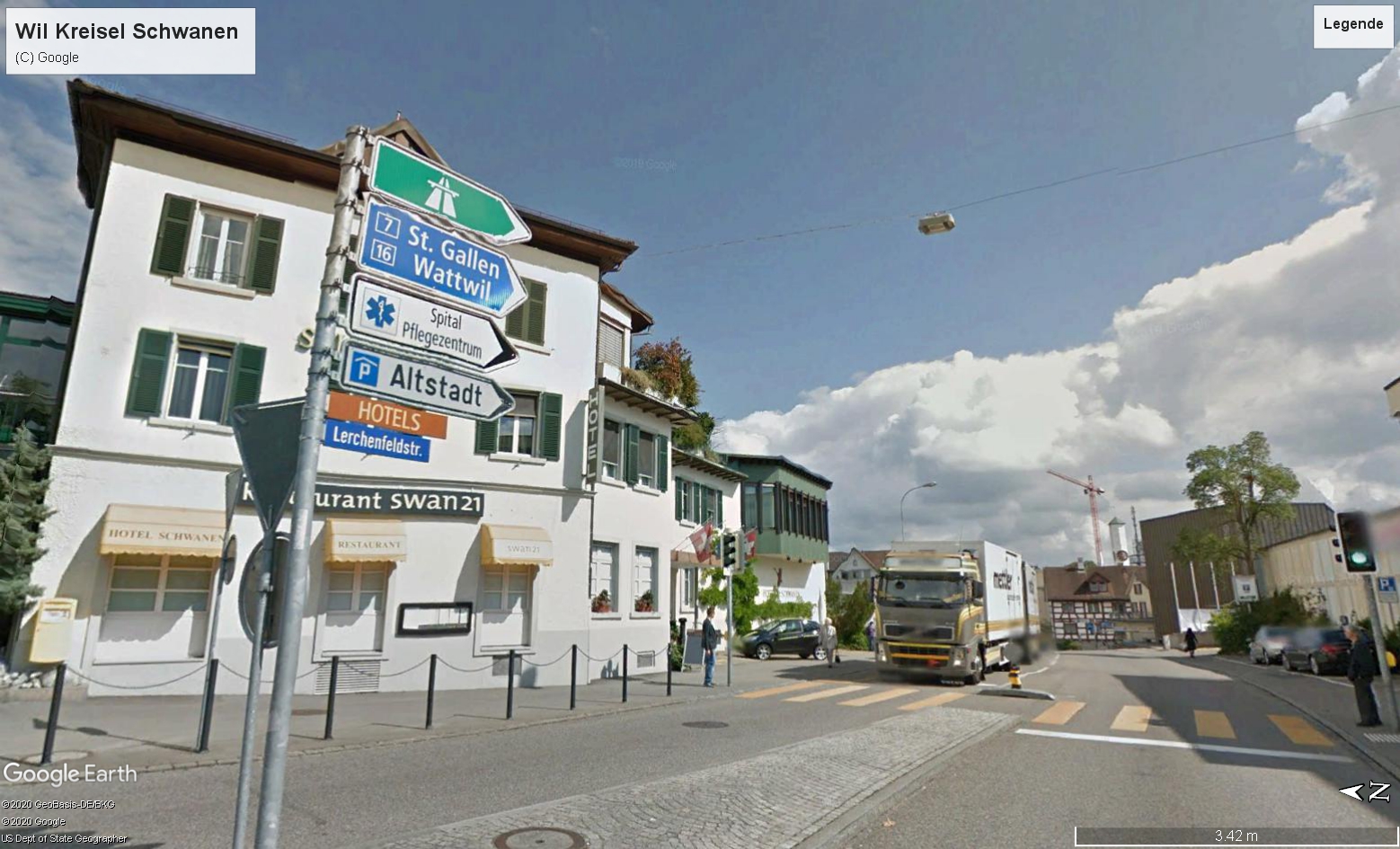 Hauptstrasse 16 / Hauptstrasse 7 | Wil Schwanen Kreisel | Kreisel Schwanen | Kreisel Wil Schwanen