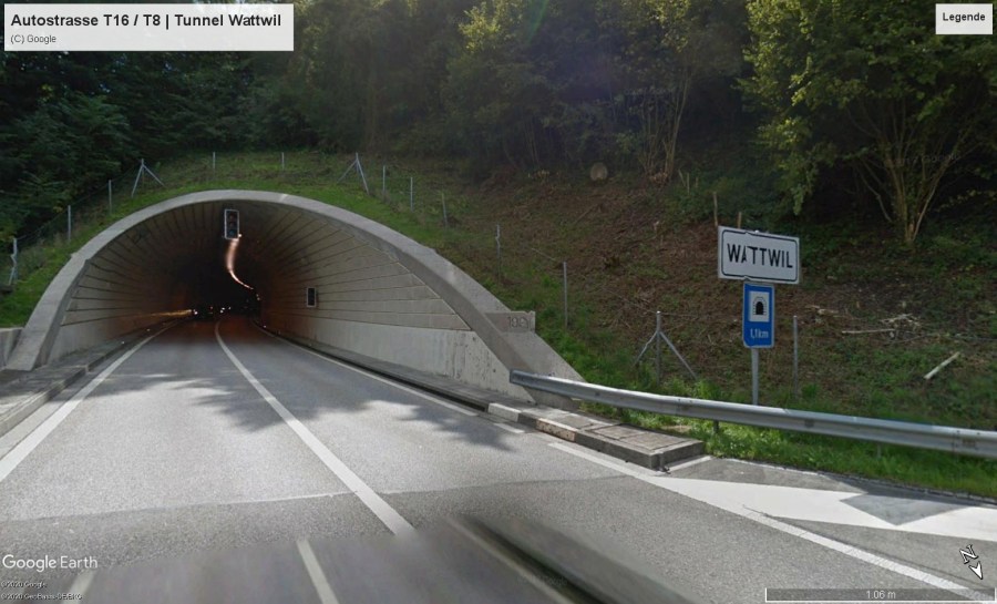 Autostrasse T16 | Autostrasse T8 | Tunnel Wattwil